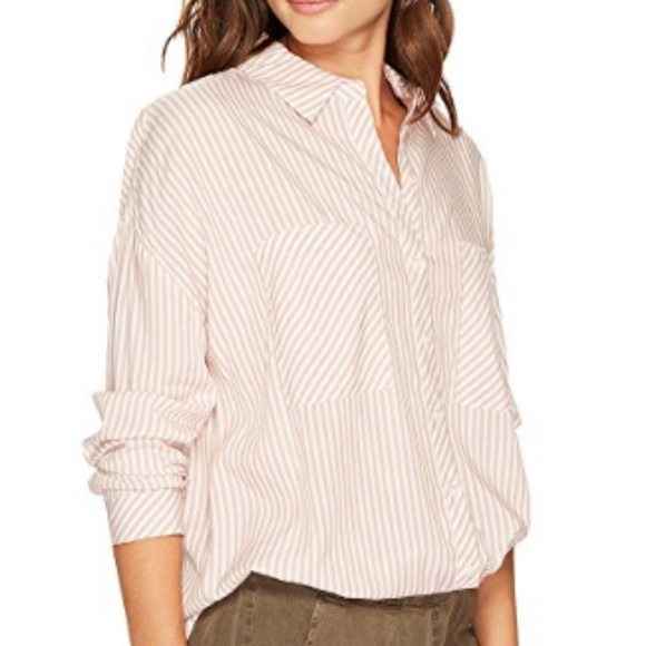 1. State Pink Striped Shirt - Picture 3 of 7